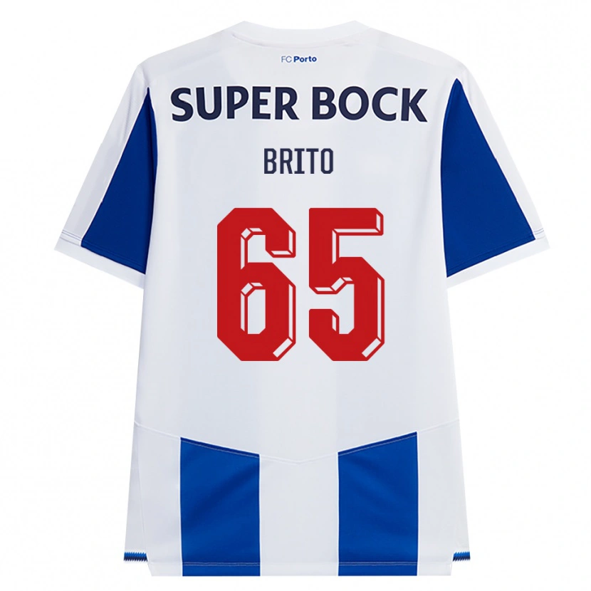Danxen Niño Camiseta João Brito #65 Azul Blanco Rojo 1ª Equipación 2026/27 La Camisa México