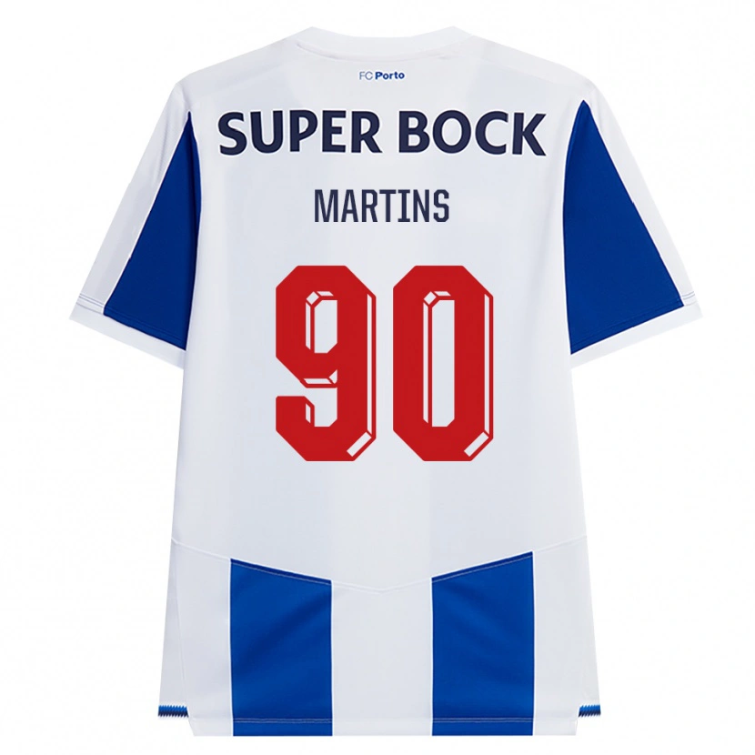 Danxen Niño Camiseta Gil Martins #90 Azul Blanco Rojo 1ª Equipación 2026/27 La Camisa México