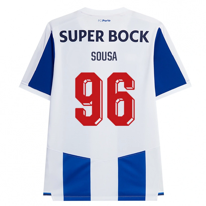 Danxen Niño Camiseta Filipe Sousa #96 Azul Blanco Rojo 1ª Equipación 2026/27 La Camisa México