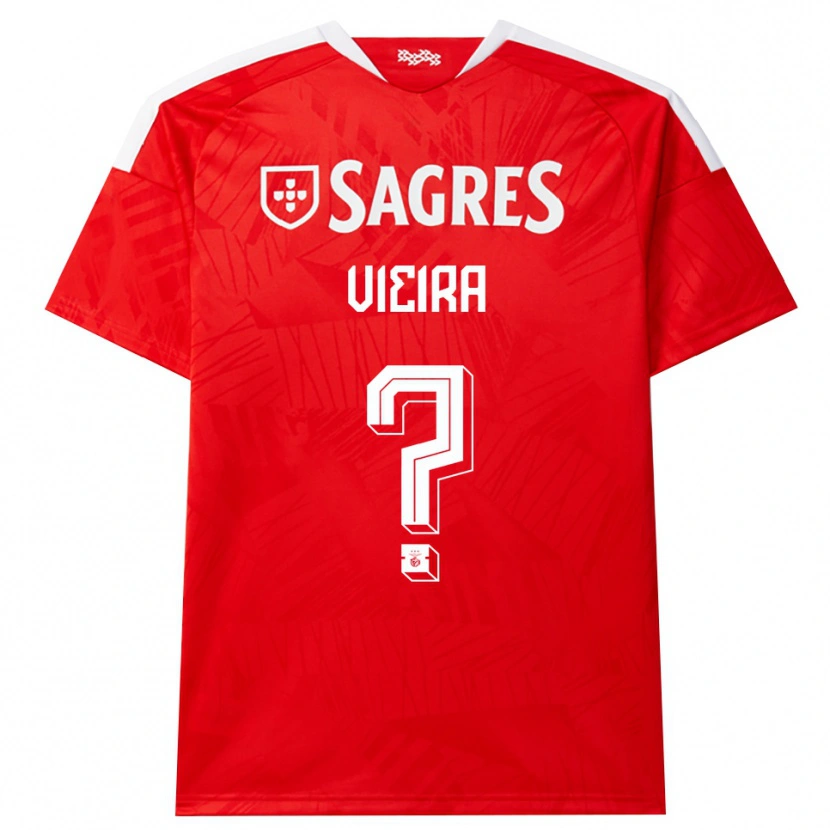 Danxen Niño Camiseta Miguel Vieira #0 Rojo Blanco Amarillo 1ª Equipación 2026/27 La Camisa México