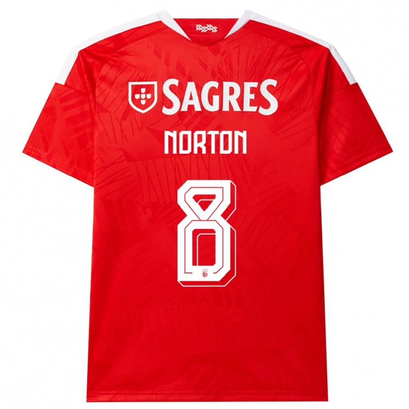 Danxen Niño Camiseta Andreia Norton #8 Rojo Blanco Amarillo 1ª Equipación 2026/27 La Camisa México