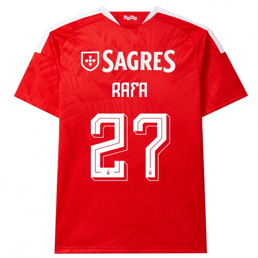 Danxen Niño Camiseta Rafa Silva #27 Rojo Blanco Amarillo 1ª Equipación 2026/27 La Camisa México