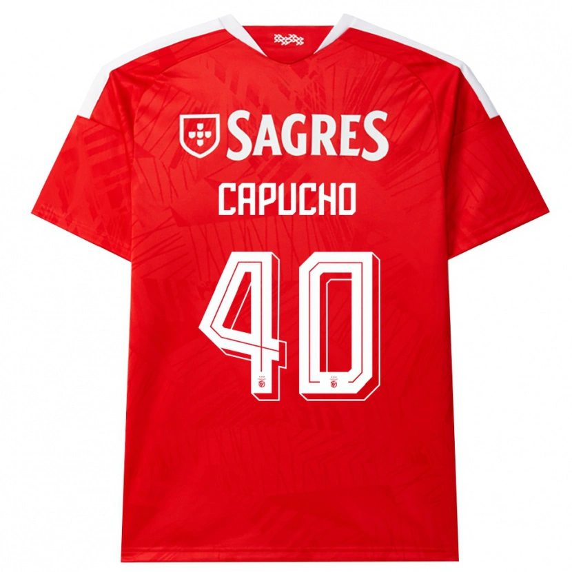 Danxen Niño Camiseta João Capucho #40 Rojo Blanco Amarillo 1ª Equipación 2026/27 La Camisa México