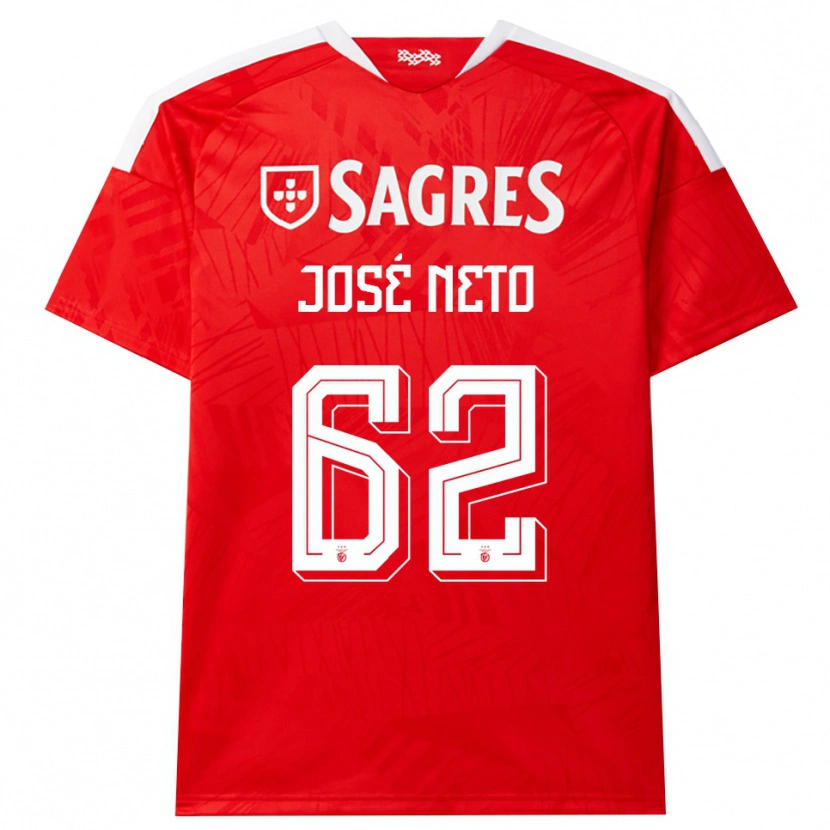 Danxen Niño Camiseta José Neto #62 Rojo Blanco Amarillo 1ª Equipación 2026/27 La Camisa México