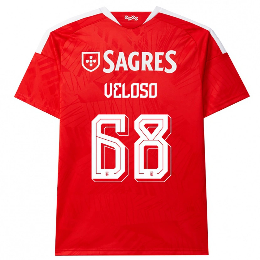 Danxen Niño Camiseta João Veloso #68 Rojo Blanco Amarillo 1ª Equipación 2026/27 La Camisa México