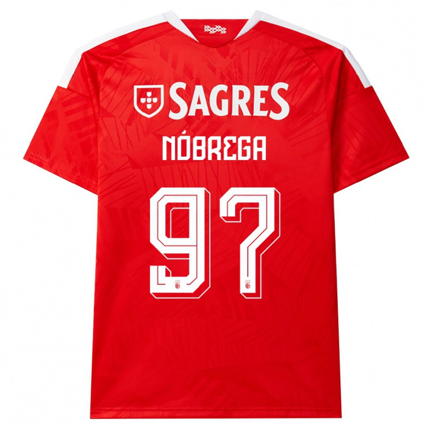 Danxen Niño Camiseta Ricardo Nóbrega #97 Rojo Blanco Amarillo 1ª Equipación 2026/27 La Camisa México
