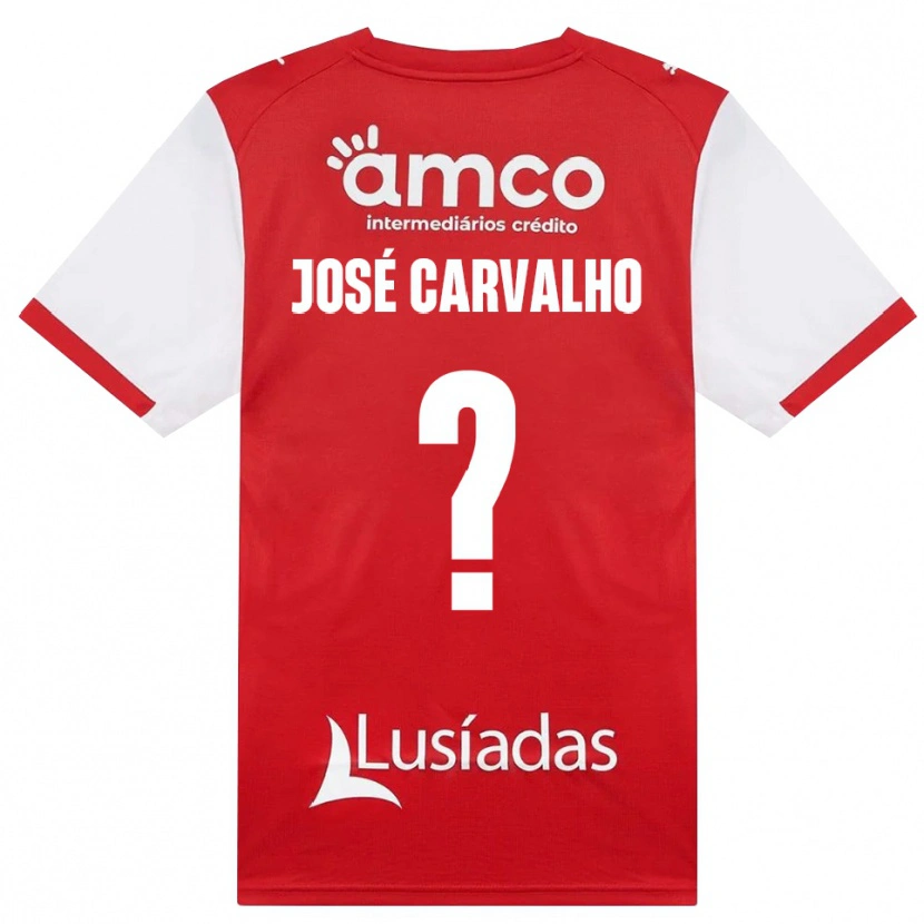 Danxen Niño Camiseta José Carvalho #0 Rojo Blanco Negro 1ª Equipación 2026/27 La Camisa México