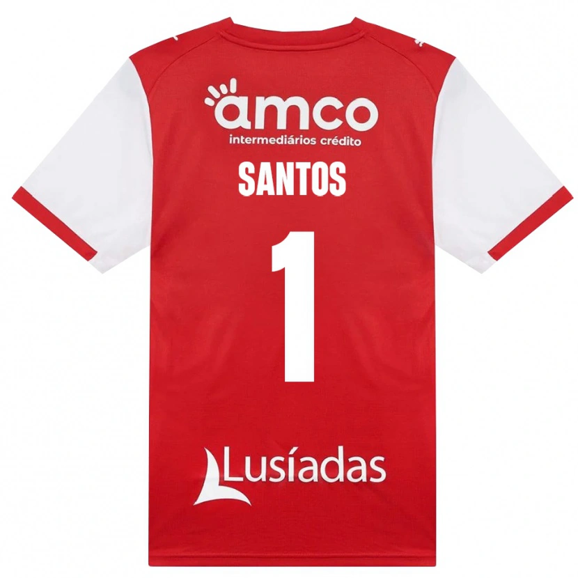 Danxen Niño Camiseta Matheus Santos #1 Rojo Blanco Negro 1ª Equipación 2026/27 La Camisa México