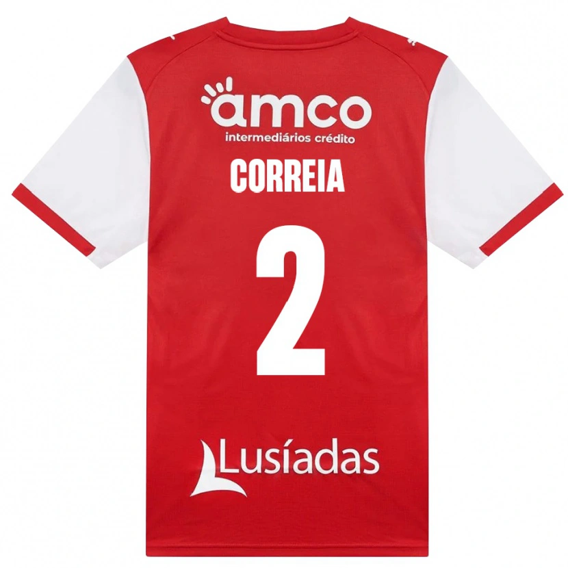 Danxen Niño Camiseta Nuno Correia #2 Rojo Blanco Negro 1ª Equipación 2026/27 La Camisa México