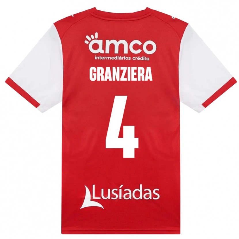 Danxen Niño Camiseta Emanuele Granziera #4 Rojo Blanco Negro 1ª Equipación 2026/27 La Camisa México