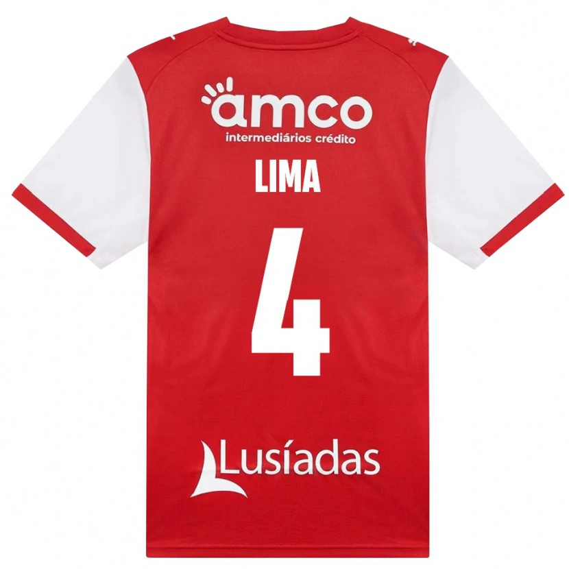 Danxen Niño Camiseta Guilherme Lima #4 Rojo Blanco Negro 1ª Equipación 2026/27 La Camisa México