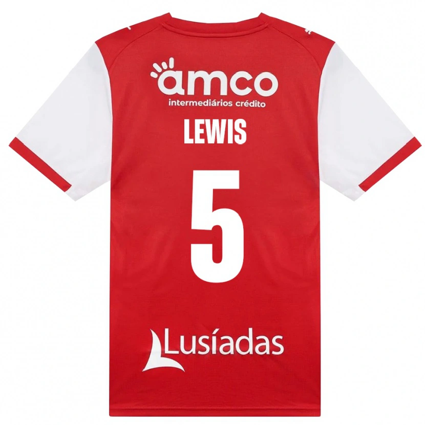 Danxen Niño Camiseta Leah Lewis #5 Rojo Blanco Negro 1ª Equipación 2026/27 La Camisa México