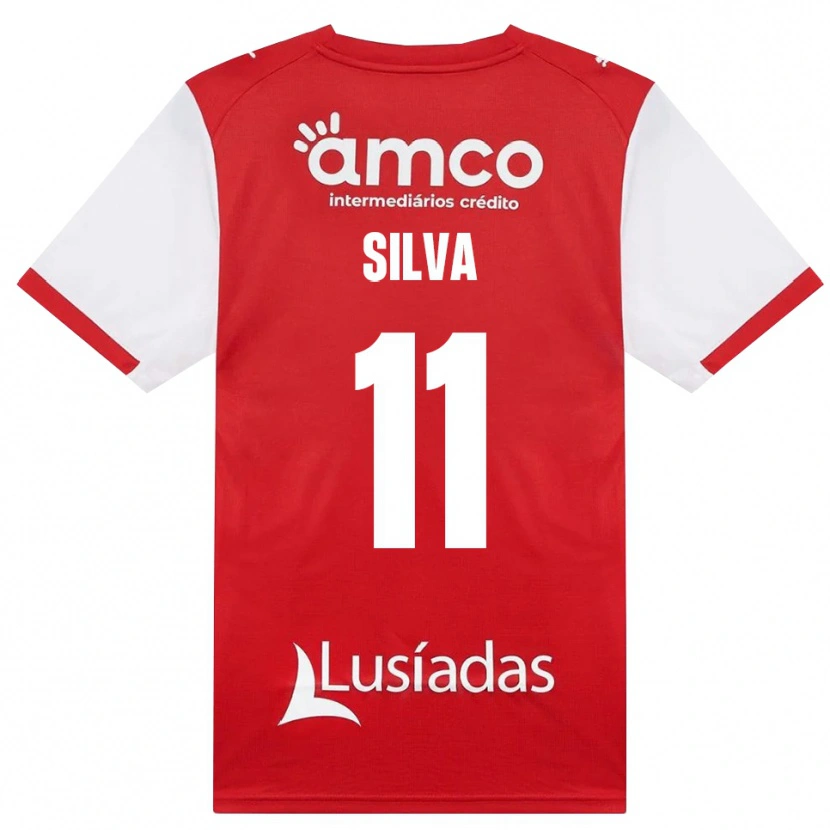 Danxen Niño Camiseta Gabriel Silva #11 Rojo Blanco Negro 1ª Equipación 2026/27 La Camisa México