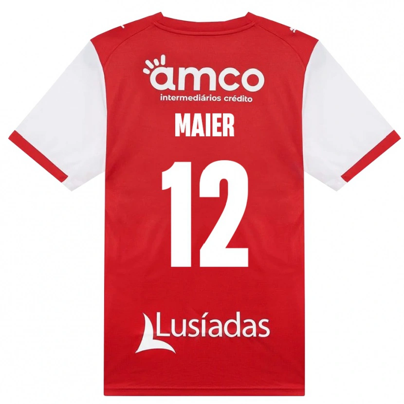 Danxen Niño Camiseta Merse Maier #12 Rojo Blanco Negro 1ª Equipación 2026/27 La Camisa México