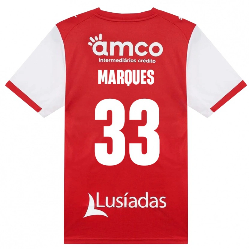 Danxen Niño Camiseta João Marques #33 Rojo Blanco Negro 1ª Equipación 2026/27 La Camisa México