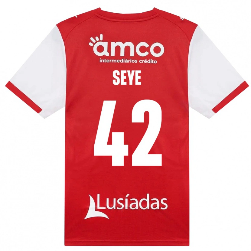 Danxen Niño Camiseta Modou Seye #42 Rojo Blanco Negro 1ª Equipación 2026/27 La Camisa México