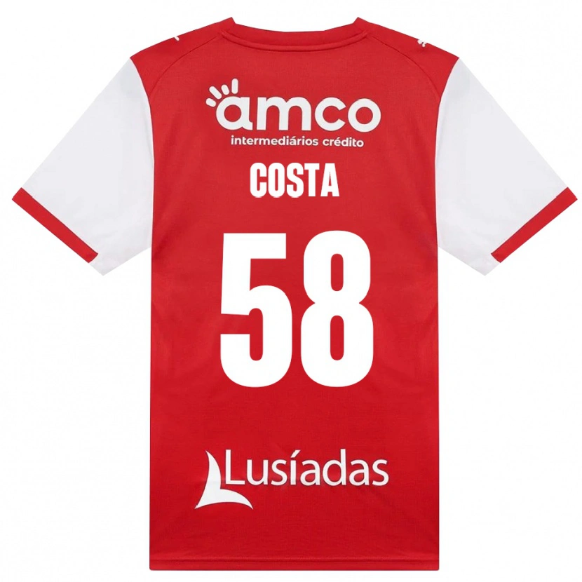 Danxen Niño Camiseta Flinto Costa #58 Rojo Blanco Negro 1ª Equipación 2026/27 La Camisa México