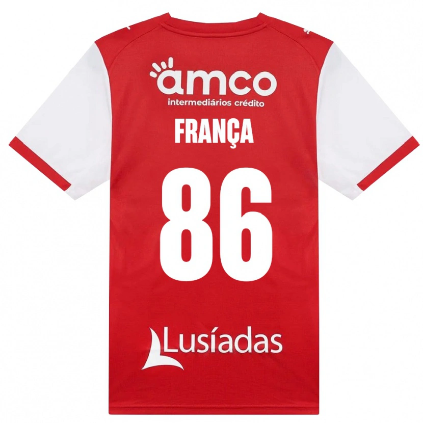 Danxen Niño Camiseta Francisco França #86 Rojo Blanco Negro 1ª Equipación 2026/27 La Camisa México
