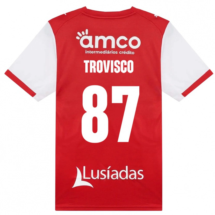 Danxen Niño Camiseta João Trovisco #87 Rojo Blanco Negro 1ª Equipación 2026/27 La Camisa México