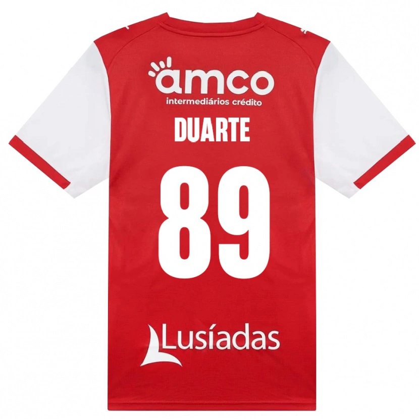Danxen Niño Camiseta Afonso Duarte #89 Rojo Blanco Negro 1ª Equipación 2026/27 La Camisa México
