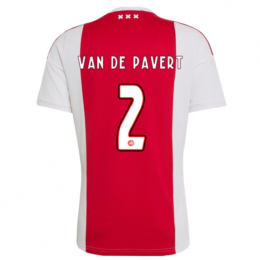 Danxen Niño Camiseta Ryan Van De Pavert #2 Rojo Blanco Amarillo 1ª Equipación 2026/27 La Camisa México