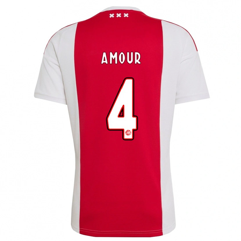 Danxen Niño Camiseta Jahyendrow Amour #4 Rojo Blanco Amarillo 1ª Equipación 2026/27 La Camisa México