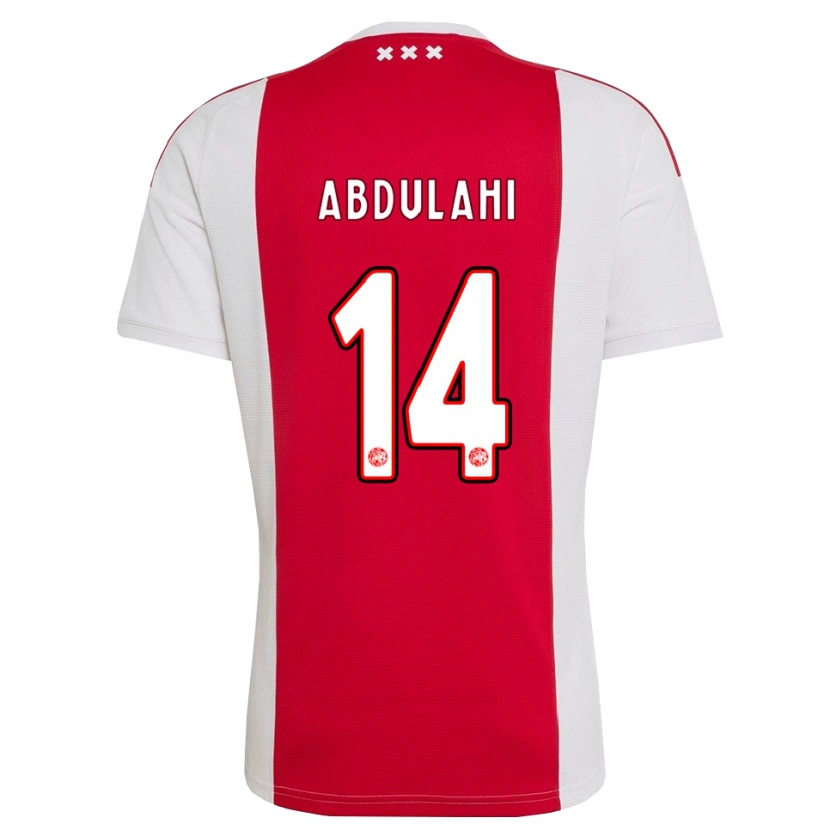 Danxen Niño Camiseta Liban Abdulahi #14 Rojo Blanco Amarillo 1ª Equipación 2026/27 La Camisa México