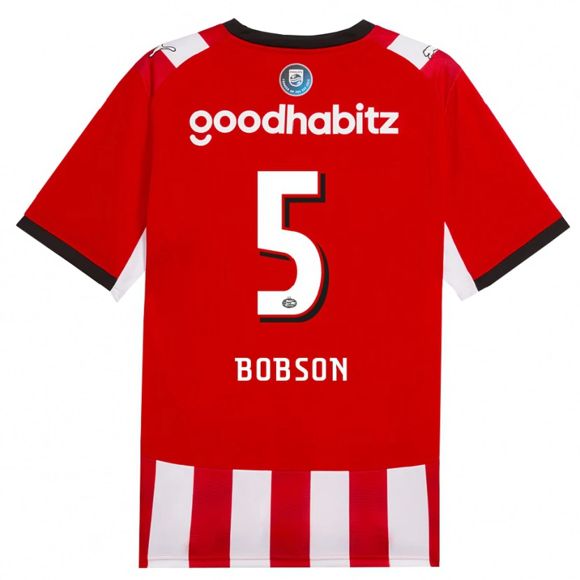 Danxen Niño Camiseta Ersien Bobson #5 Rojo Blanco Negro 1ª Equipación 2026/27 La Camisa México
