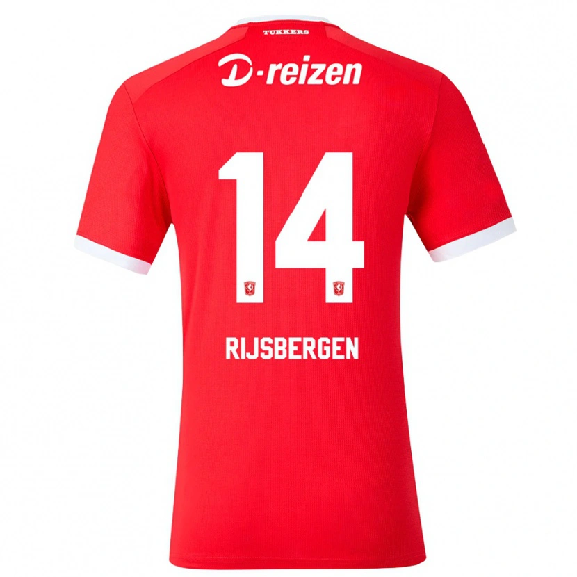 Danxen Niño Camiseta Liz Rijsbergen #14 Rojo Blanco 1ª Equipación 2026/27 La Camisa México
