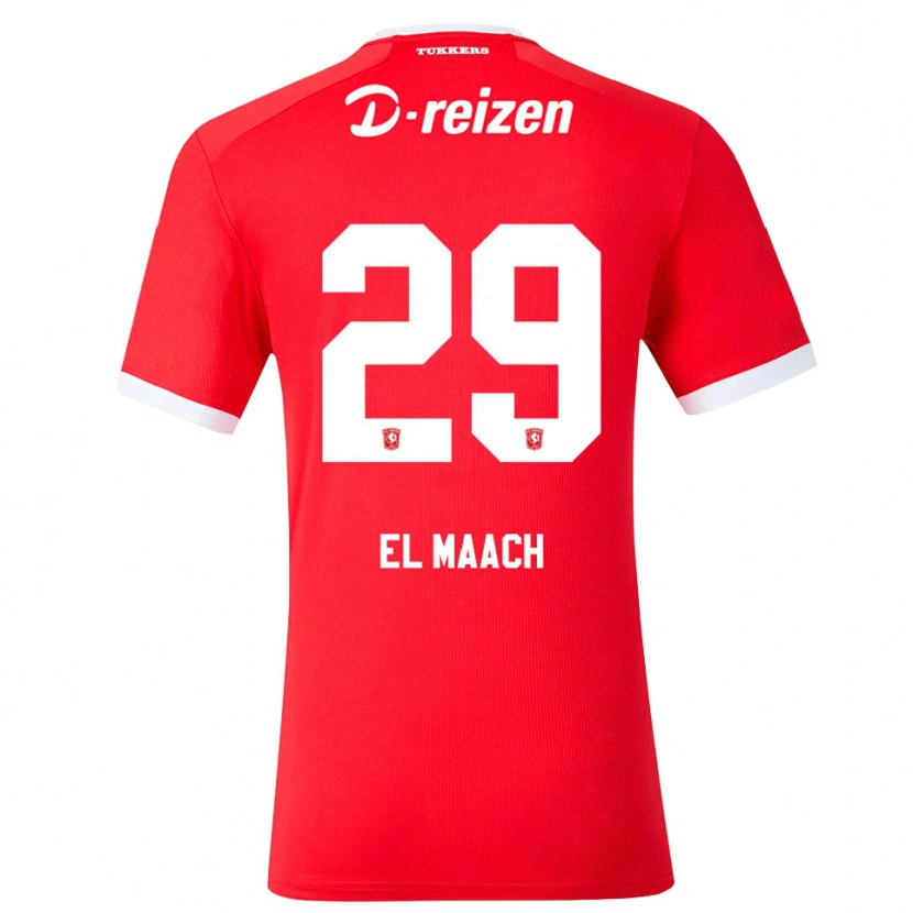 Danxen Niño Camiseta Issam El Maach #29 Rojo Blanco 1ª Equipación 2026/27 La Camisa México