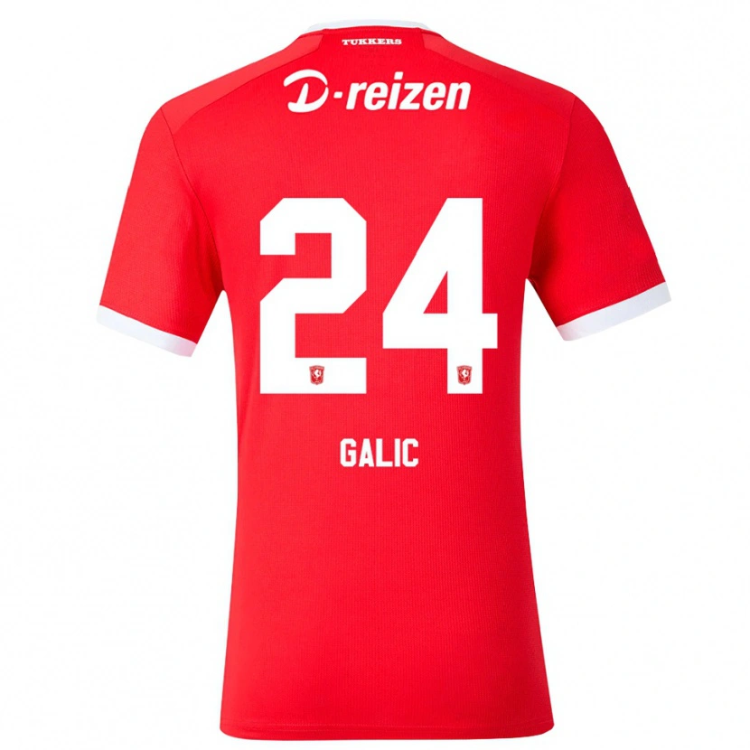 Danxen Niño Camiseta Daniela Galic #24 Rojo Blanco 1ª Equipación 2026/27 La Camisa México