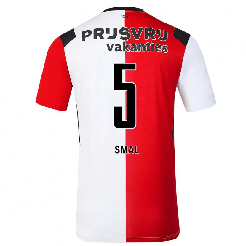 Danxen Niño Camiseta Gijs Smal #5 Rojo Blanco Negro 1ª Equipación 2026/27 La Camisa México