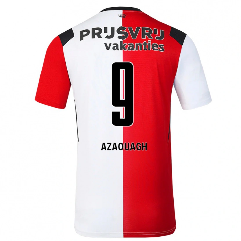 Danxen Niño Camiseta Ilias Azaouagh #9 Rojo Blanco Negro 1ª Equipación 2026/27 La Camisa México