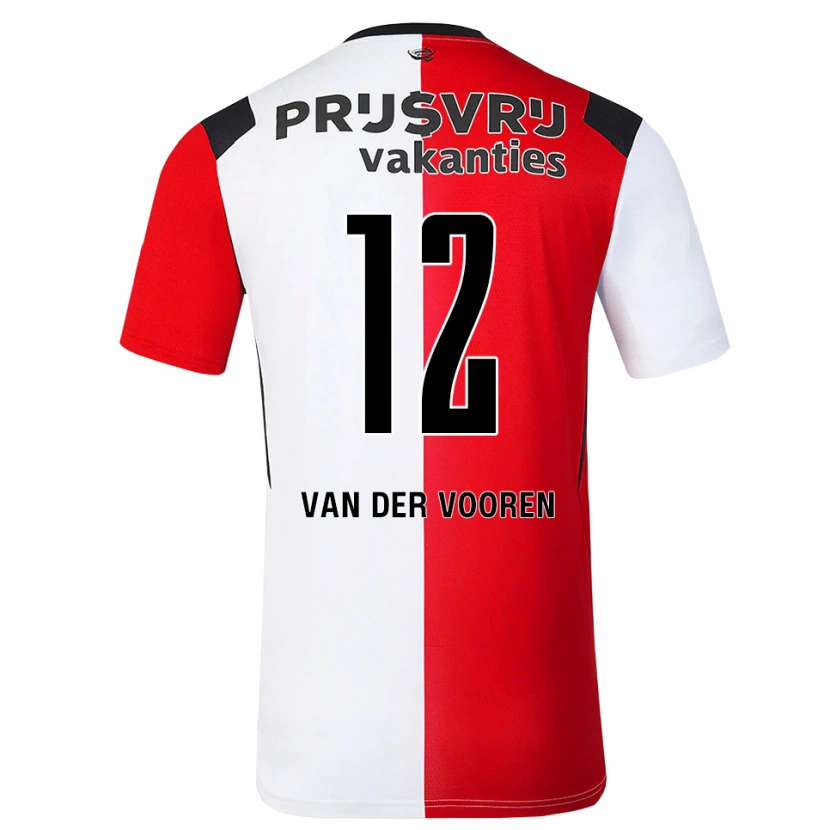 Danxen Niño Camiseta Remy Van Der Vooren #12 Rojo Blanco Negro 1ª Equipación 2026/27 La Camisa México