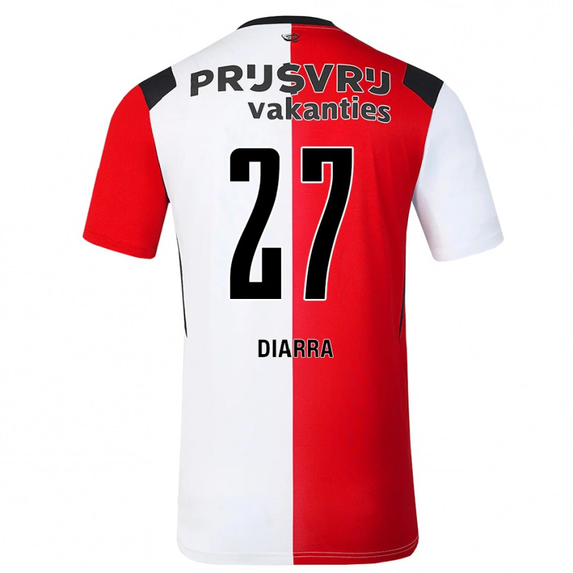 Danxen Niño Camiseta Gaoussou Diarra #27 Rojo Blanco Negro 1ª Equipación 2026/27 La Camisa México