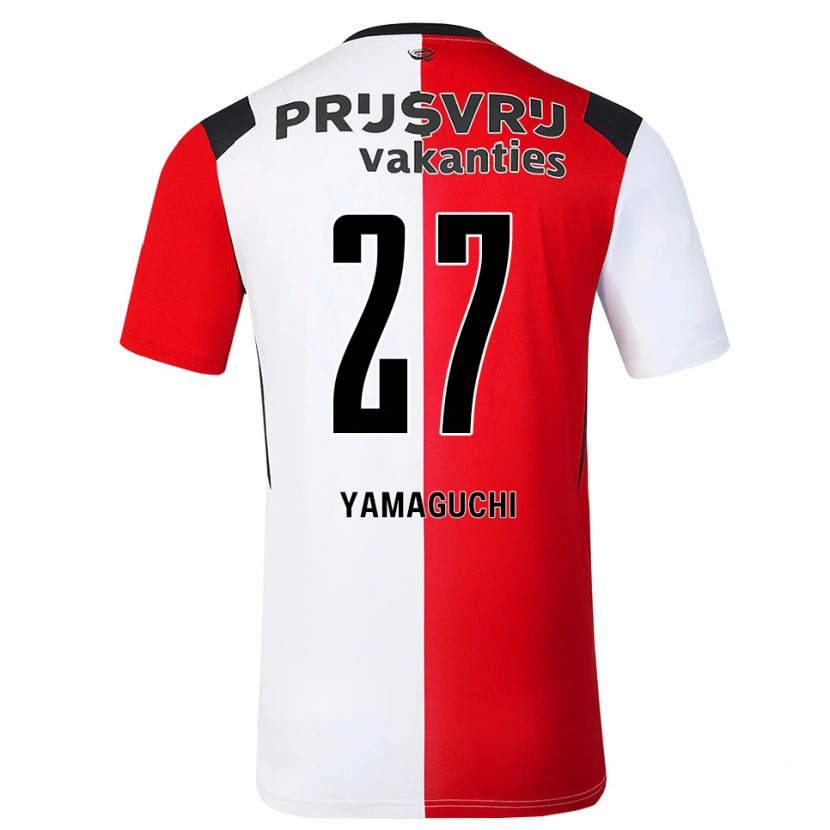 Danxen Niño Camiseta Keina Yamaguchi #27 Rojo Blanco Negro 1ª Equipación 2026/27 La Camisa México