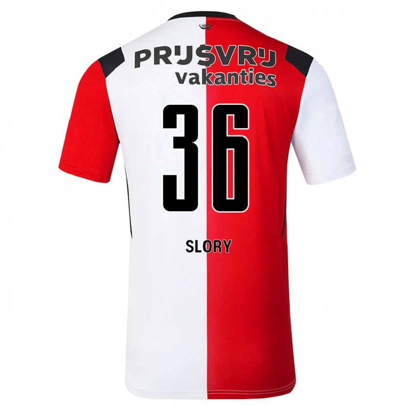 Danxen Niño Camiseta Jaden Slory #36 Rojo Blanco Negro 1ª Equipación 2026/27 La Camisa México