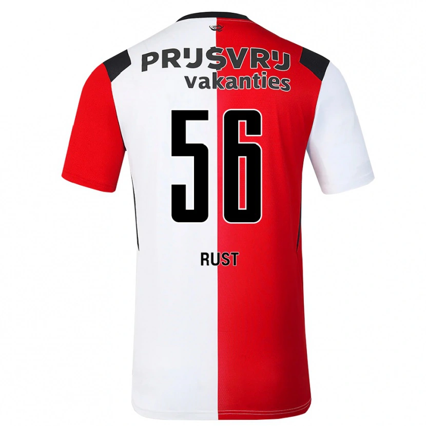 Danxen Niño Camiseta Fabiano Rust #56 Rojo Blanco Negro 1ª Equipación 2026/27 La Camisa México