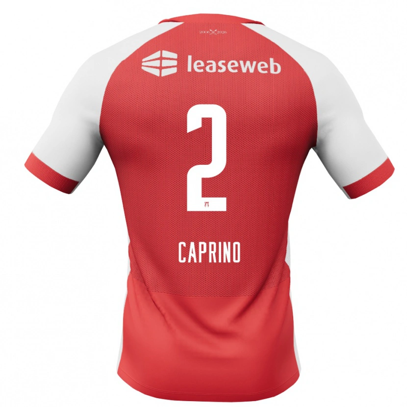Danxen Niño Camiseta Ginia Caprino #2 Rojo Blanco Negro 1ª Equipación 2026/27 La Camisa México