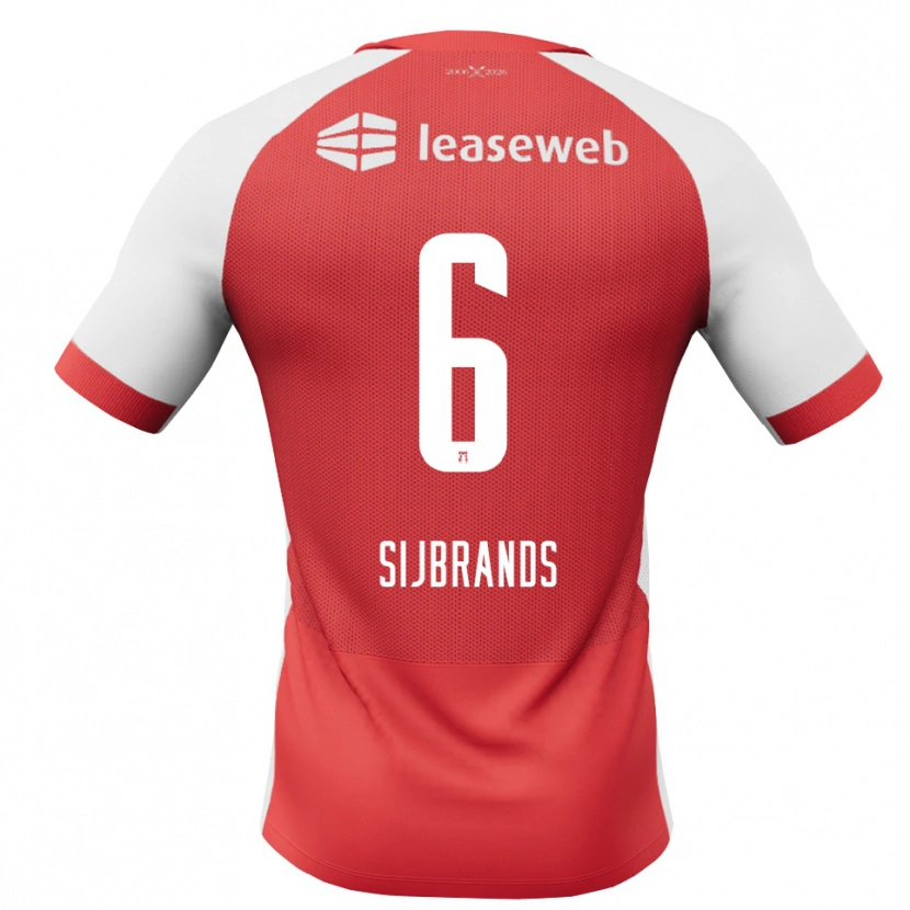 Danxen Niño Camiseta Julian Sijbrands #6 Rojo Blanco Negro 1ª Equipación 2026/27 La Camisa México