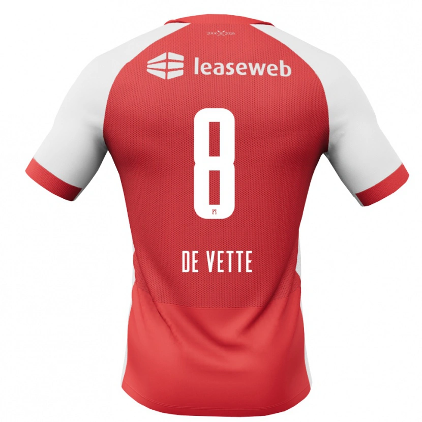 Danxen Niño Camiseta Manique De Vette #8 Rojo Blanco Negro 1ª Equipación 2026/27 La Camisa México
