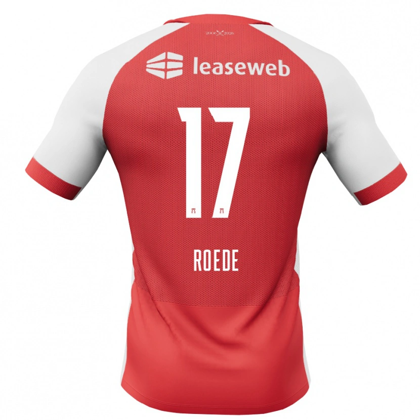Danxen Niño Camiseta Melle Roede #17 Rojo Blanco Negro 1ª Equipación 2026/27 La Camisa México