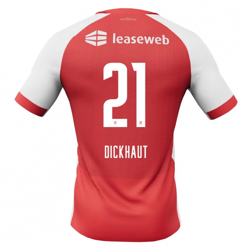 Danxen Niño Camiseta Damian Dickhaut #21 Rojo Blanco Negro 1ª Equipación 2026/27 La Camisa México