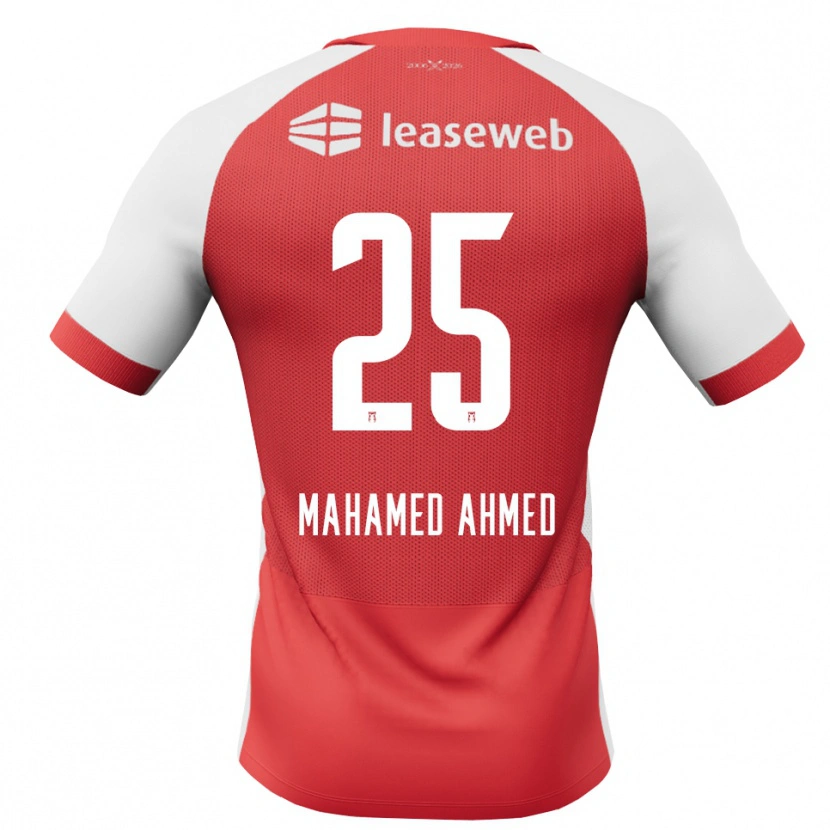 Danxen Niño Camiseta Nuur Mahamed Ahmed #25 Rojo Blanco Negro 1ª Equipación 2026/27 La Camisa México