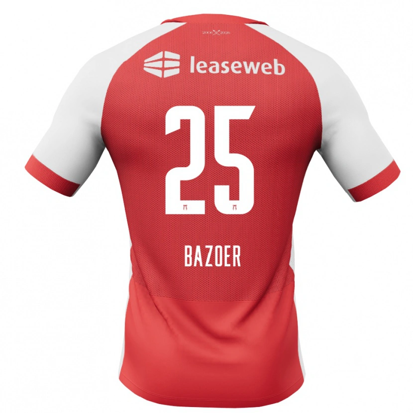 Danxen Niño Camiseta Riechedly Bazoer #25 Rojo Blanco Negro 1ª Equipación 2026/27 La Camisa México