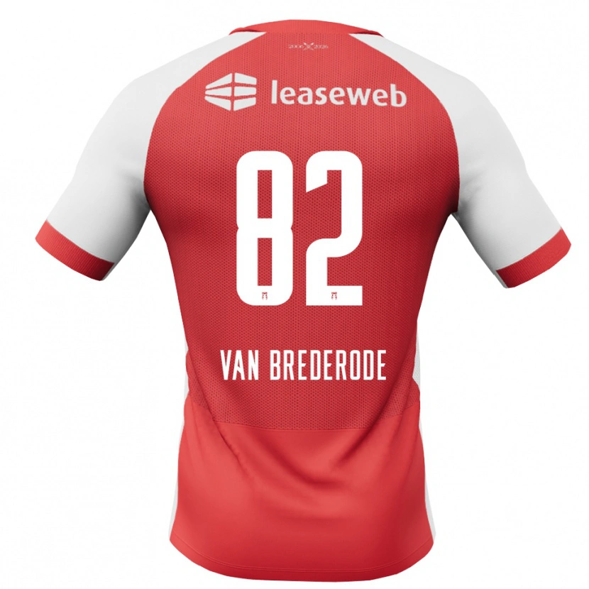 Danxen Niño Camiseta Myron Van Brederode #82 Rojo Blanco Negro 1ª Equipación 2026/27 La Camisa México