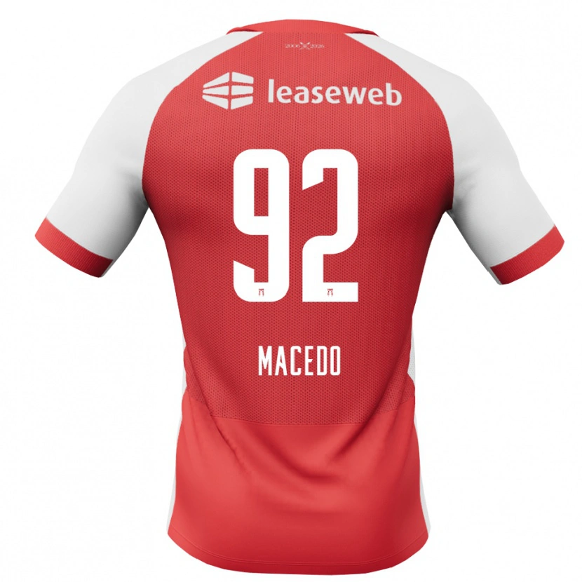 Danxen Niño Camiseta Rodrigo Macedo #92 Rojo Blanco Negro 1ª Equipación 2026/27 La Camisa México