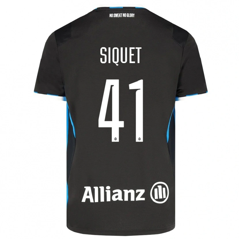 Danxen Niño Camiseta Hugo Siquet #41 Negro Rojo Azul 1ª Equipación 2026/27 La Camisa México