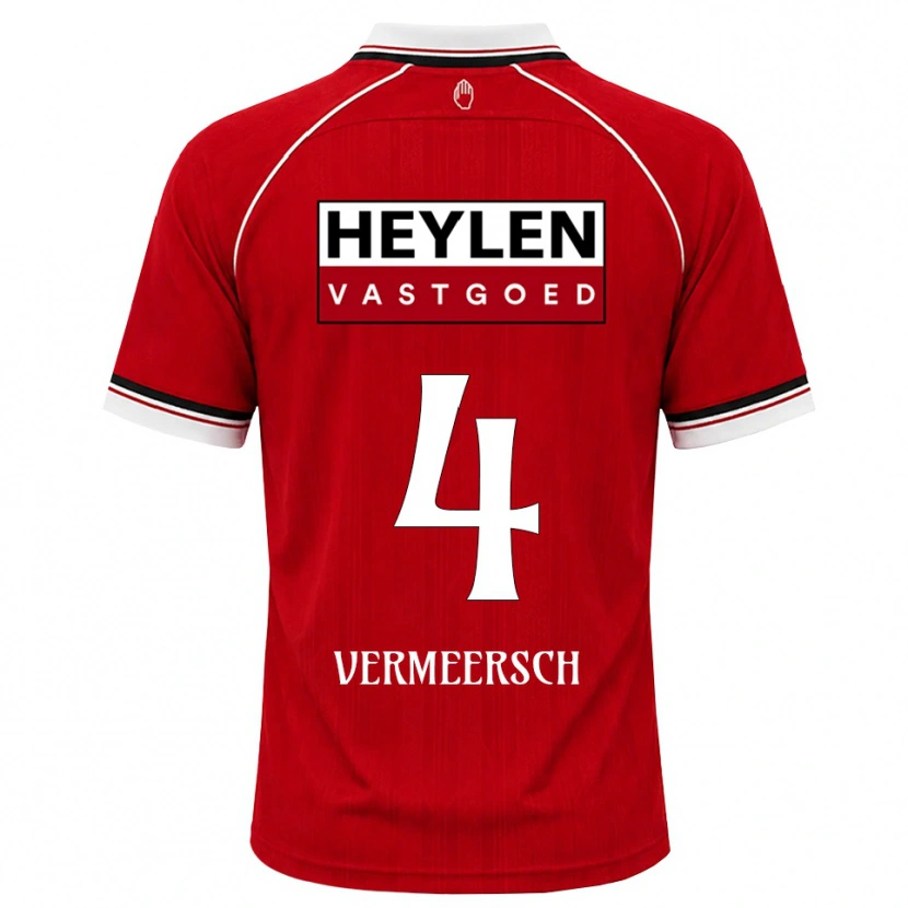 Danxen Niño Camiseta Ryan Vermeersch #4 Rojo Blanco Negro 1ª Equipación 2026/27 La Camisa México