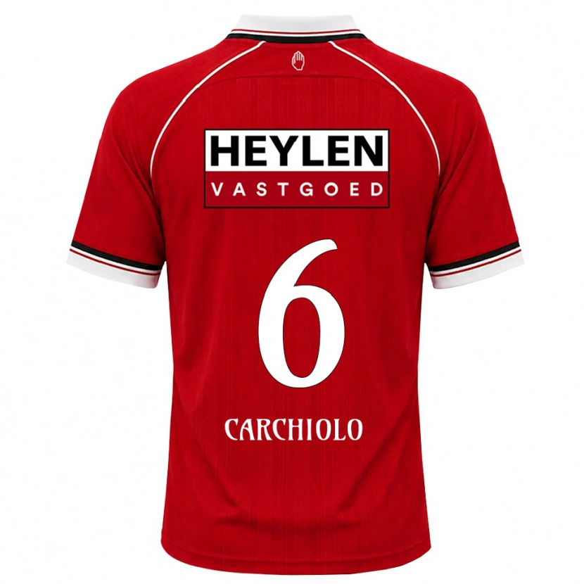 Danxen Niño Camiseta Ilano Carchiolo #6 Rojo Blanco Negro 1ª Equipación 2026/27 La Camisa México